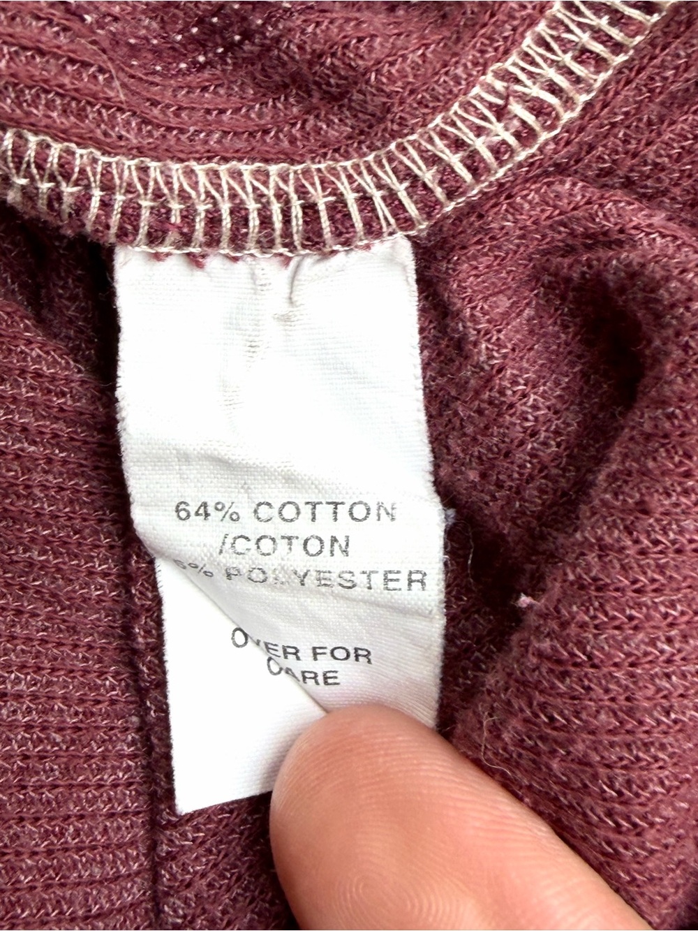 Vtg Y2K Abercrombie & Fitch Burgundy Plum Ribbed Top Size M - Picture 8 of 10